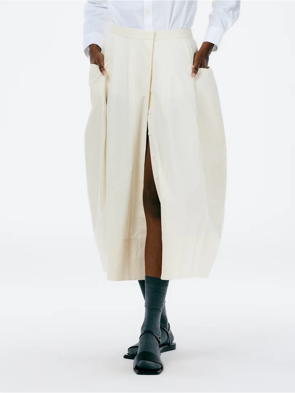 TIBI Eco Poplin Lantern Skirt